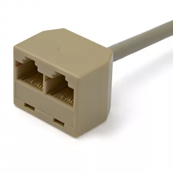 StarTech.com 2 į 1 RJ45 skirstytuvas kabelio adapteris - F/M, 10/100Base-T(X), Cat5e, pilka, PVC, 0,33 m, kištukas/lizdas