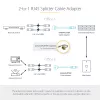 StarTech.com 2 į 1 RJ45 skirstytuvas kabelio adapteris - F/M, 10/100Base-T(X), Cat5e, pilka, PVC, 0,33 m, kištukas/lizdas
