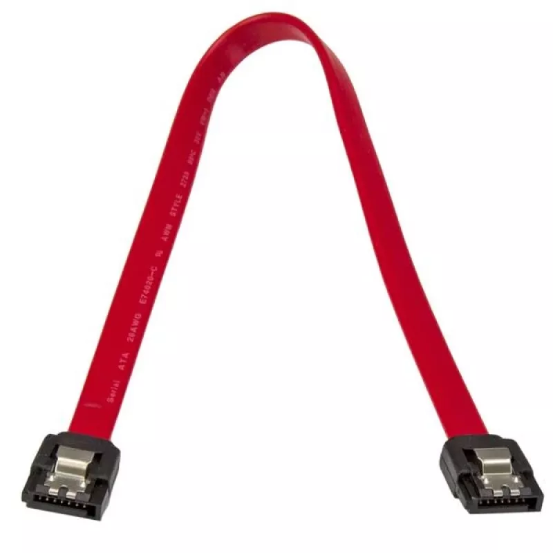 StarTech.com 12 colių užfiksuojantis SATA kabelis, 0,304 m, SATA III, SATA 7 kontaktų, SATA 7 kontaktų, Vyriškas/Vyriškas, Raudonas