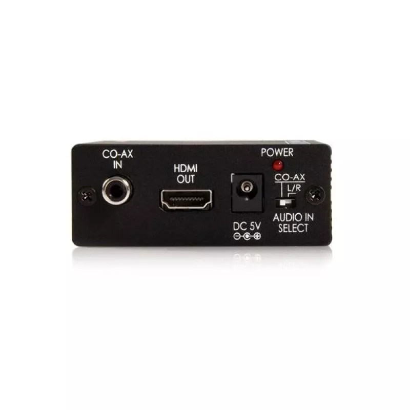 StarTech.com komponentinio vaizdo į HDMI vaizdo keitiklis su garsu, juodas, RoHS, CE, FCC, 1080p, HDMI, 5 V, 80 mm
