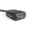„StarTech.com“ 2 prievadų VGA vaizdo skirstytuvas – USB maitinamas, VGA, 2x VGA, 2048 x 1536 pikseliai, juoda, plastikas, 61 m