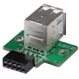 StarTech.com 2 prievadų USB pagrindinės plokštės adapteris, IDC, USB 2.0, juoda, žalia, nerūdijantis plienas, 20 mm, 125 mm, 230 mm
