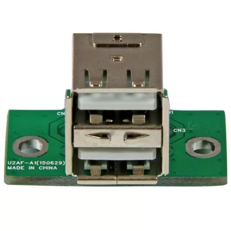 StarTech.com 2 prievadų USB pagrindinės plokštės adapteris, IDC, USB 2.0, juoda, žalia, nerūdijantis plienas, 20 mm, 125 mm, 230 mm