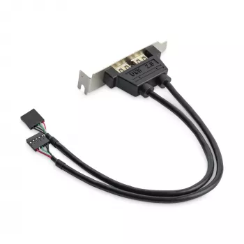 StarTech.com 2 prievadų USB A moteriškas žemo profilio lizdo plokštės adapteris