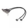 StarTech.com 2 prievadų USB A moteriškas žemo profilio lizdo plokštės adapteris