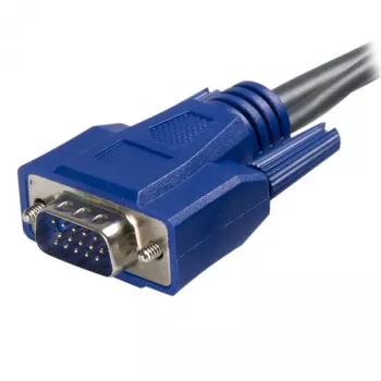 StarTech.com 6 pėdų itin plonas USB VGA 2-in-1 KVM laidas, 1,8 m, juodas, VGA, USB A + VGA, kištukas/kištukas, 189 g