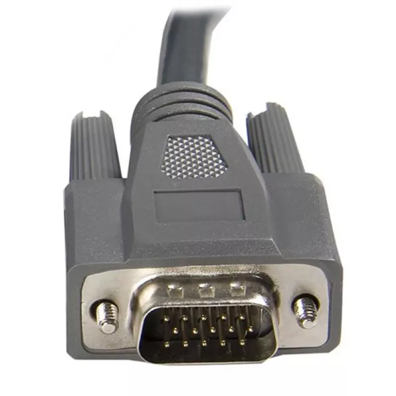 StarTech.com 6 pėdų itin plonas USB VGA 2-in-1 KVM laidas, 1,8 m, juodas, VGA, USB A + VGA, kištukas/kištukas, 189 g