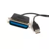 StarTech.com 10 pėdų USB į lygiagretųjį spausdintuvo adapteris - M/M, juodas, Centronics, USB Type-A, 30,5 m, Vyriškas/Vyriškas, CE, RoHS