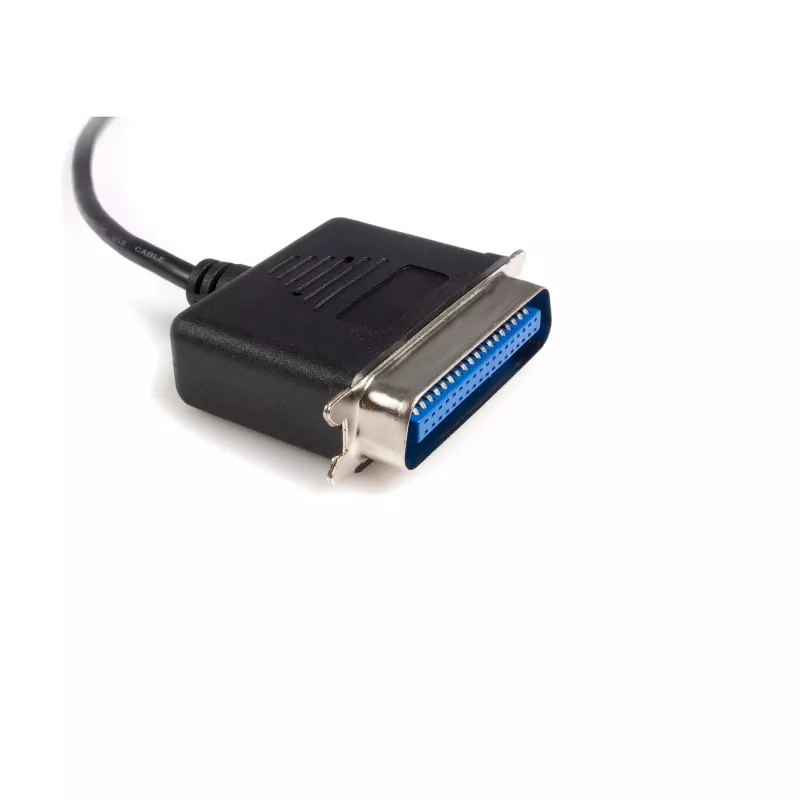 StarTech.com ICUSB128410 3 m (10 ft) USB į lygiagrečiojo prievado spausdintuvo adapterio kabelis, M/M, juodas