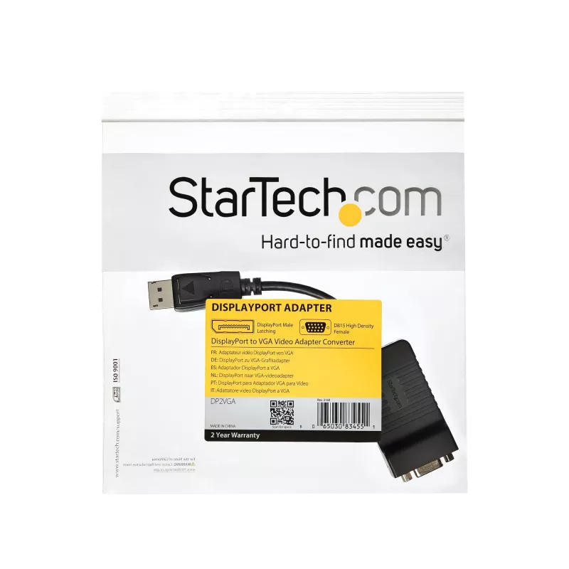 StarTech.com DP2VGA – aktyvus DisplayPort į VGA adapteris, 1080p, fiksuojanti DP jungtis