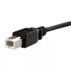 StarTech.com 0,3 m USB B prie USB B skydelio montavimo laidas, F/M, USB 2.0, 0,48 Gbit/s, juodas