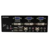 StarTech.com 2 prievadų DVI VGA dviejų monitorių KVM jungiklis USB su garsu ir USB 2.0 šakotuvu