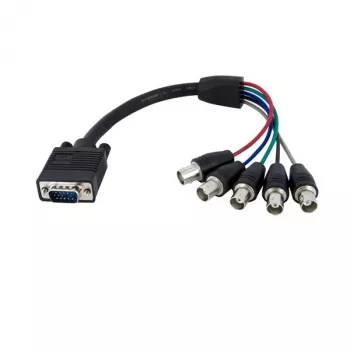 StarTech.com 1 pėdos koaksialinis HD15 VGA į 5 BNC RGBHV monitoriaus kabelis – M/F