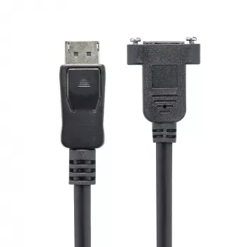 StarTech.com 3ft (1m) Panel Mount DisplayPort kabelis - 4K x 2K - DisplayPort 1.2 ilginimo kabelis vyriškas į moterišką - DP vaizdo ilgintuvas su paneliniu DP jungtimi - DP monitoriaus kabelis
