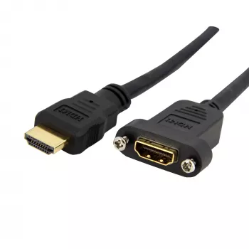 StarTech.com HDMIPNLFM3 0,9 m HDMI lizdas į kištuką adapteris, 4K 30 Hz, 10,2 Gbps