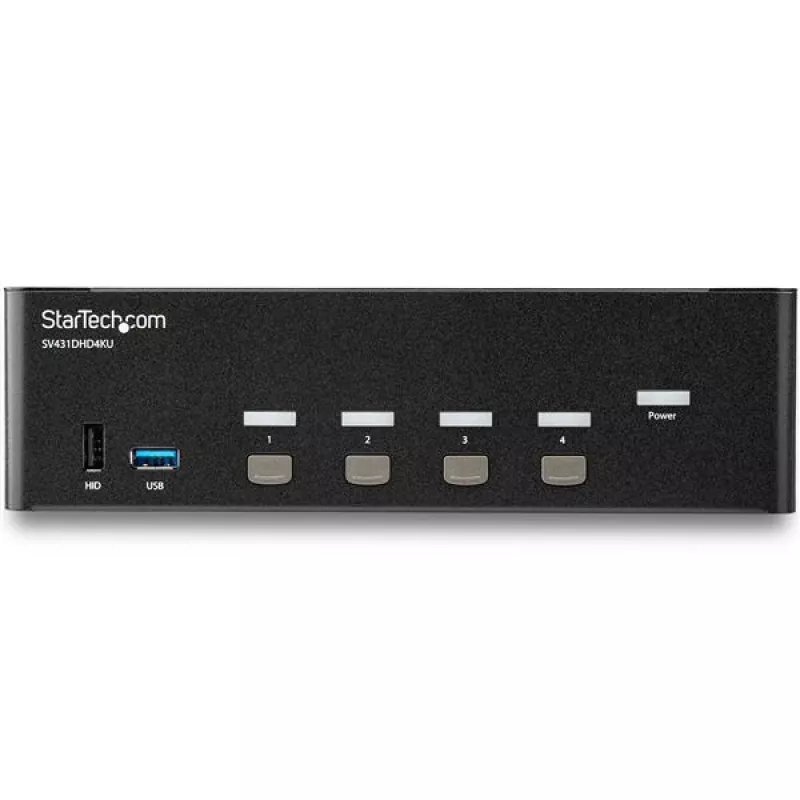StarTech.com 4 prievadų HDMI KVM jungiklis - 4K 30Hz - Dvigubas ekranas