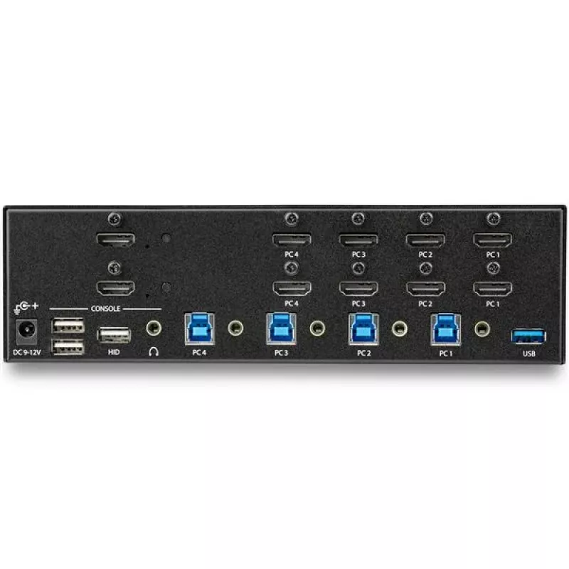 StarTech.com 4 prievadų HDMI KVM jungiklis - 4K 30Hz - Dvigubas ekranas