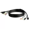 StarTech.com 1,8 m 4-in-1 USB DisplayPort KVM laidas su garsu ir mikrofonu