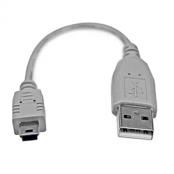 StarTech.com 6 colių Mini USB 2.0 laidas - A į Mini B, 0,152 m, USB A, Mini-USB B, USB 2.0, Vyriškas/Vyriškas, Pilka