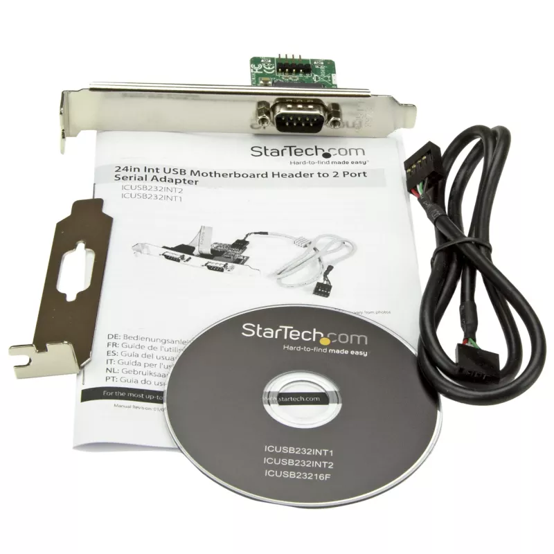 StarTech.com 24 colių vidinis USB pagrindinės plokštės lizdo į RS232 nuoseklųjį adapterį