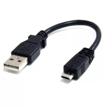 StarTech.com 6 colių Micro USB laidas - A į Micro B, 0,1524 m, USB A, Micro-USB B, Kištukas/Kištukas, 0,48 Gbit/s, Juoda