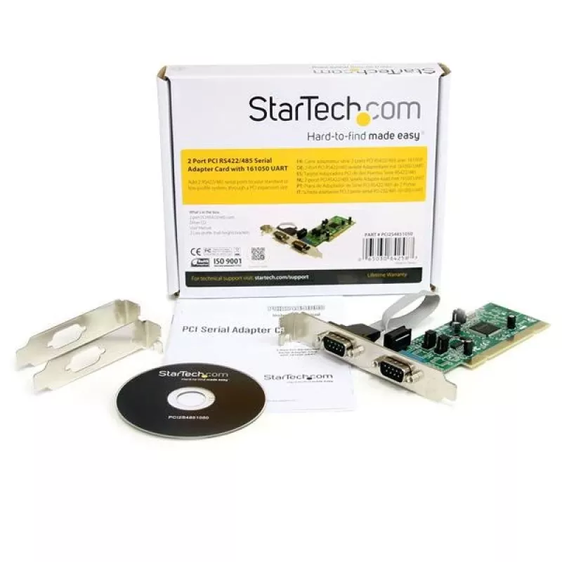 StarTech.com 2 prievadų PCI RS422/485 nuosekliojo ryšio adapterio kortelė su 161050 UART