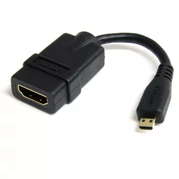 StarTech.com Mikro HDMI į HDMI adapteris – 4K 30Hz vaizdas – Patvarus didelės spartos Micro HDMI Type-D į HDMI 1.4 keitiklis / laido adapteris – Ultra HD HDMI monitoriams, TV ir ekranams – M/F