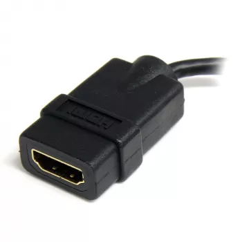 StarTech.com Mikro HDMI į HDMI adapteris – 4K 30Hz vaizdas – Patvarus didelės spartos Micro HDMI Type-D į HDMI 1.4 keitiklis / laido adapteris – Ultra HD HDMI monitoriams, TV ir ekranams – M/F