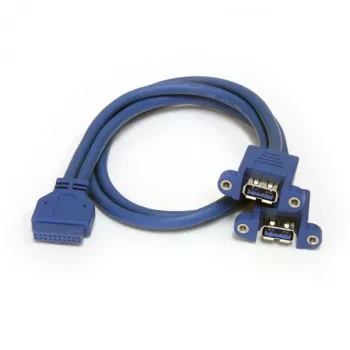 StarTech.com USB3SPNLAFHD 2 prievadų USB 3.0 skydelio montavimo laidas - USB A prie pagrindinės plokštės jungties laidas M/M