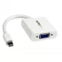 StarTech.com Mini DisplayPort į VGA adapteris – aktyvus Mini DP į VGA keitiklis, 1080p vaizdas, mDP arba Thunderbolt 1/2 Mac/PC prie VGA monitoriaus/projektoriaus/ekrano, mDP 1.2 į VGA raktas, baltas