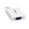 StarTech.com Mini DisplayPort į VGA adapteris – aktyvus Mini DP į VGA keitiklis, 1080p vaizdas, mDP arba Thunderbolt 1/2 Mac/PC prie VGA monitoriaus/projektoriaus/ekrano, mDP 1.2 į VGA raktas, baltas