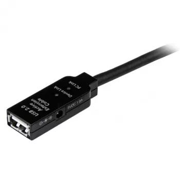 StarTech.com 35 m aktyvus USB 2.0 ilginimo kabelis - M/F, 35 m, USB A, USB A, USB 2.0, vyriškas/moteriškas, juodas