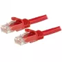 StarTech.com 15 m CAT6 Ethernet kabelis raudonas CAT 6 Gigabit Ethernet laidas 250 MHz 100 W PoE RJ45 UTP tinklo/pataisų laidas su apsauga nuo užkliuvimo ir įtempimo mažinimu, individualiai išbandytas