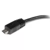 StarTech.com 6 colių Micro USB į Mini USB adapterio laidas M/F, 0,15 m, Mini-USB B, Micro-USB A, Kištukas/Lizdas, Juoda