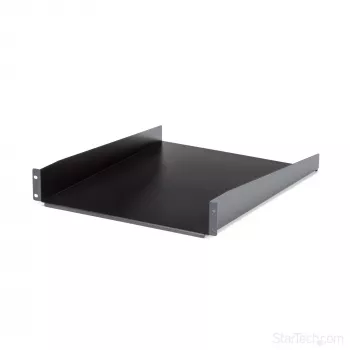 StarTech.com CABSHELF22 2U fiksuota lentyna serverio stovui – 22 colių gylio, juoda, 23 kg keliamoji galia