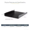 StarTech.com CABSHELF22 2U fiksuota lentyna serverio stovui – 22 colių gylio, juoda, 23 kg keliamoji galia