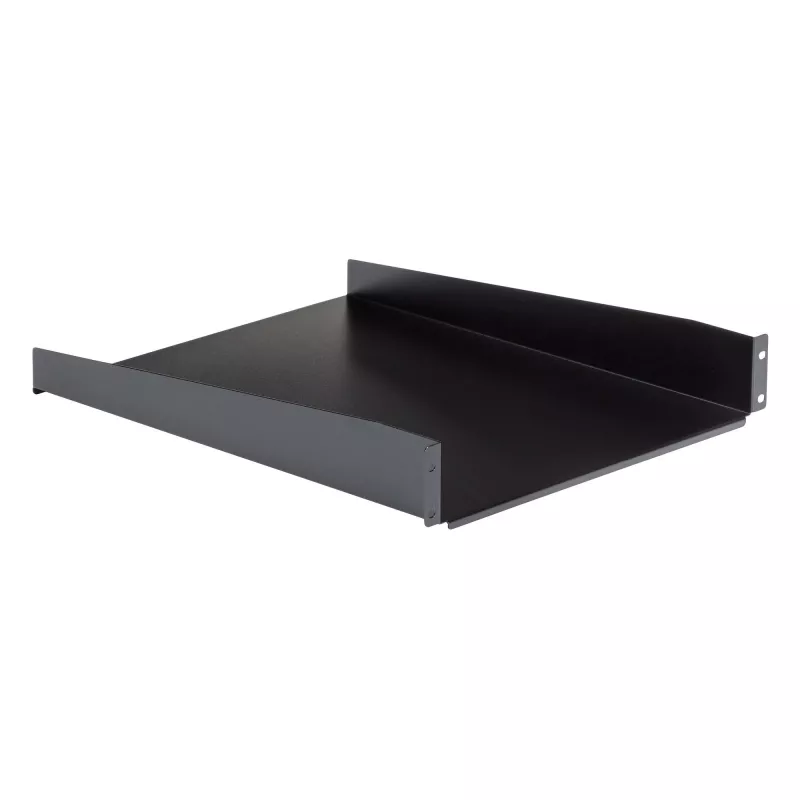 StarTech.com CABSHELF22 2U fiksuota lentyna serverio stovui – 22 colių gylio, juoda, 23 kg keliamoji galia