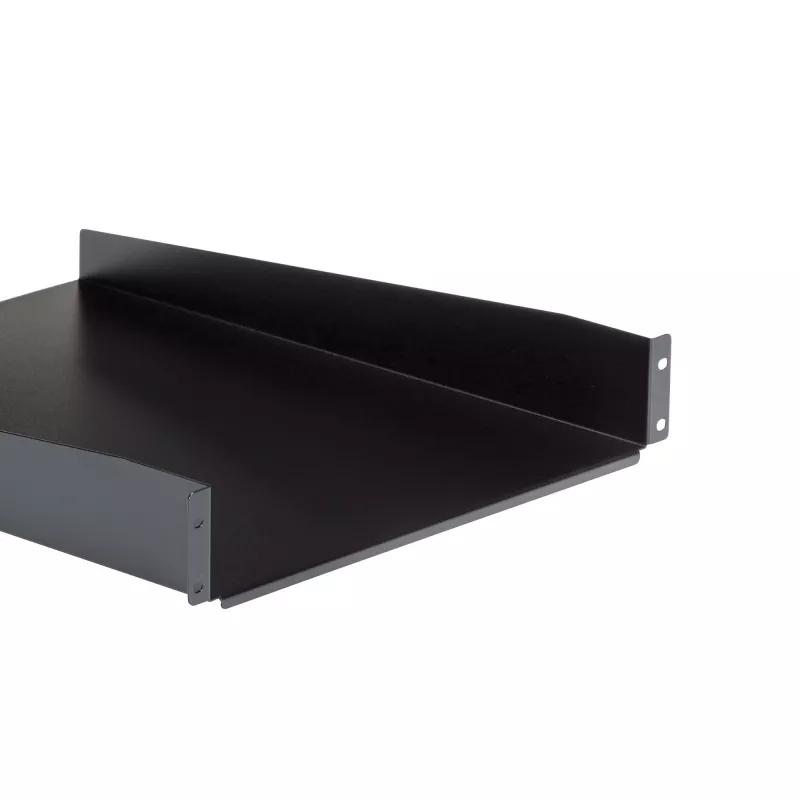 StarTech.com CABSHELF22 2U fiksuota lentyna serverio stovui – 22 colių gylio, juoda, 23 kg keliamoji galia