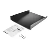 StarTech.com CABSHELF22 2U fiksuota lentyna serverio stovui – 22 colių gylio, juoda, 23 kg keliamoji galia