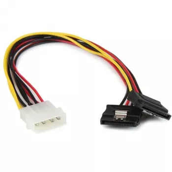 StarTech.com 12 colių LP4 į 2x užsifiksuojančią SATA maitinimo Y kabelio šakotuvas - 4 kontaktų LP4 į dvigubą SATA