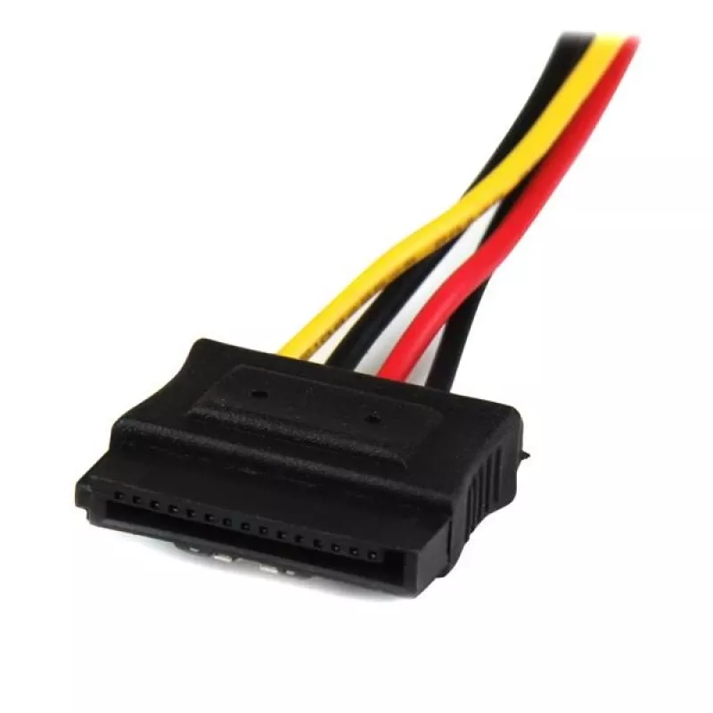 StarTech.com 12 colių LP4 į 2x užsifiksuojančią SATA maitinimo Y kabelio šakotuvas - 4 kontaktų LP4 į dvigubą SATA