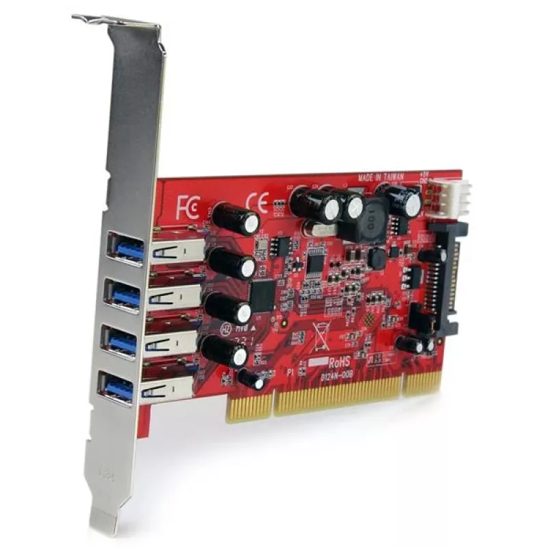 StarTech.com 4 prievadų PCI USB 3.0 adapterio kortelė su SATA/SP4 maitinimu