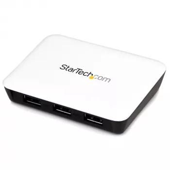 StarTech.com USB 3.0 į Gigabit Ethernet tinklo adapteris su 3 prievadų USB 3.0 šakotuvu - Baltas