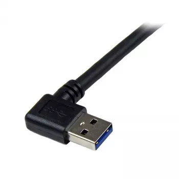 StarTech.com 1m juodas SuperSpeed USB 3.0 laidas – stačiu kampu A į B – M/M