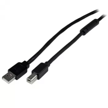 StarTech.com 65ft (20m) aktyvus USB 2.0 A į B laidas, ilgas USB laidas, USB spausdintuvo laidas, 1x USB A (M), 1x USB B (M), juodas