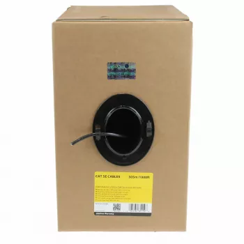 StarTech.com Belaidė Cat5e Ethernet jungtis 1000 pėdų (304,8 m) – vientisas – CMR klasės – juoda – TAA atitinka