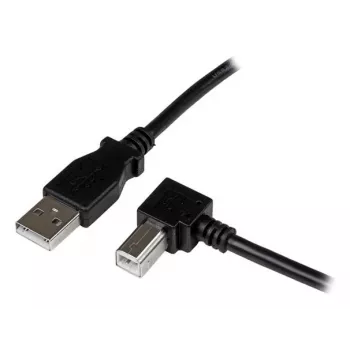 StarTech.com 1 m USB 2.0 A į stačiu kampu B laidas, vyras/vyras, juodas