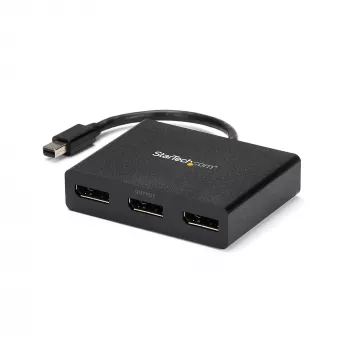 StarTech.com 3 prievadų kelių monitorių adapteris – Mini DisplayPort į DisplayPort MST šakotuvas, dvigubas 4K 30Hz ir 1x 1080p – vaizdo skirstytuvas išplėstiniam darbalaukiui tik Windows – mDP 1.2 į 3x DP