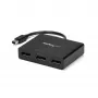 StarTech.com 3 prievadų kelių monitorių adapteris – Mini DisplayPort į DisplayPort MST šakotuvas, dvigubas 4K 30Hz ir 1x 1080p – vaizdo skirstytuvas išplėstiniam darbalaukiui tik Windows – mDP 1.2 į 3x DP