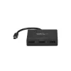 StarTech.com 3 prievadų kelių monitorių adapteris – Mini DisplayPort į DisplayPort MST šakotuvas, dvigubas 4K 30Hz ir 1x 1080p – vaizdo skirstytuvas išplėstiniam darbalaukiui tik Windows – mDP 1.2 į 3x DP